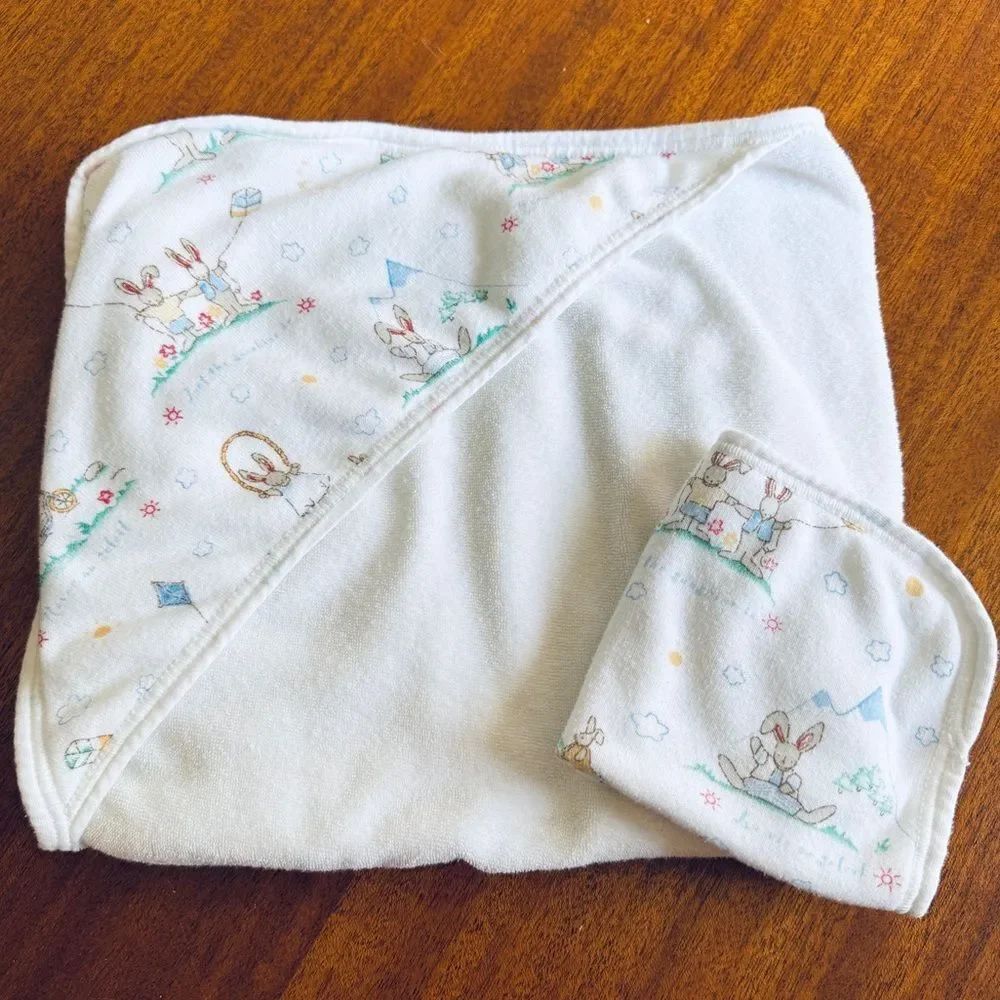 Vintage 90’s Carter's If They Could Just Stay Little Baby Towel Washcloth Set